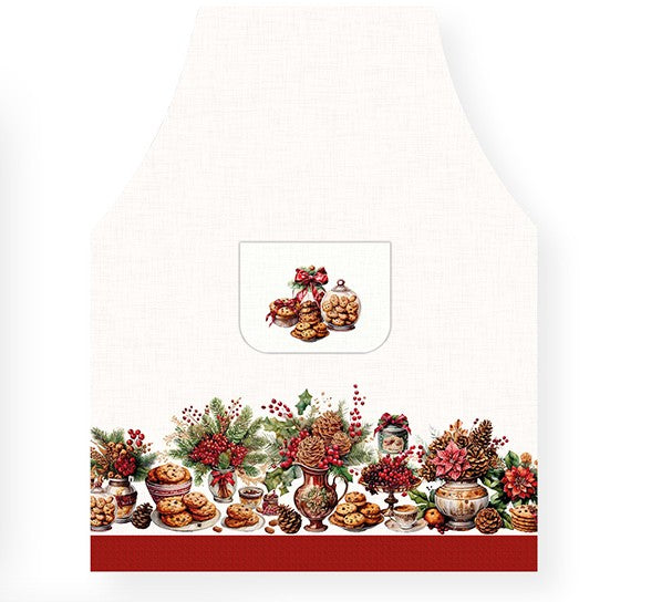 GREMBIULE VINGI NATALIZIO (DIS3) FANTASIA '' BISCOTTI ''