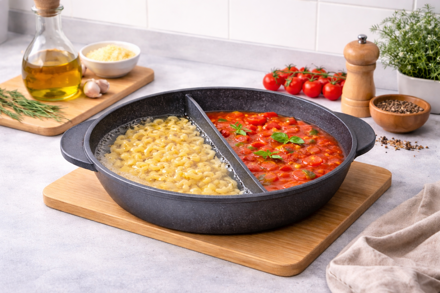 Pentola Duo Volahome™ – Cottura Doppia in Pietra